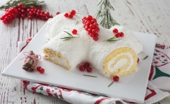 Hyper facile à faire, cette bûche enneigée fera un malheur sur votre table de fêtes