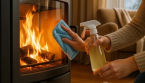 Astuce facile pour garder la vitre de votre poêle impeccablement propre