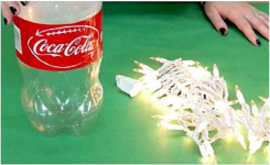 Avec un 2L. de Coke et des lumières de Noël, elle réalise le bricolage idéal du temps des Fêtes!