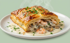 Feuilleté aux crevettes et champignons : la recette gourmande et facile à réussir