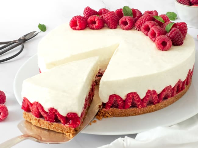 Cheesecake aux Framboises et Chocolat Blanc ?✨