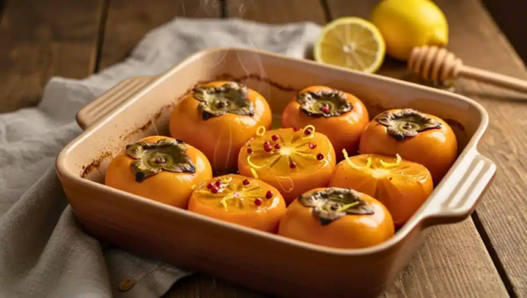 Kaki au four : le dessert d’automne fondant et parfumé