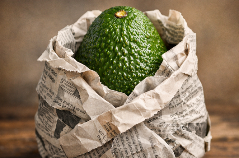 Pourquoi envelopper un avocat vert dans du papier journal ?