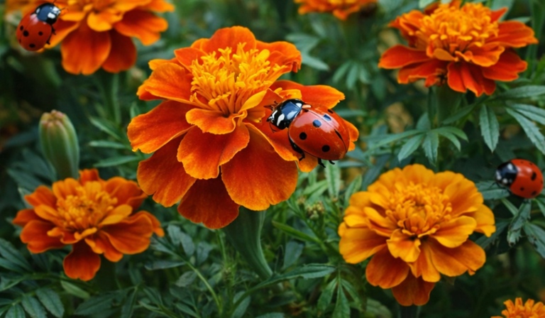 Cette fleur colorée, que les anciens semaient partout, attire les coccinelles qui régulent les pucerons.
