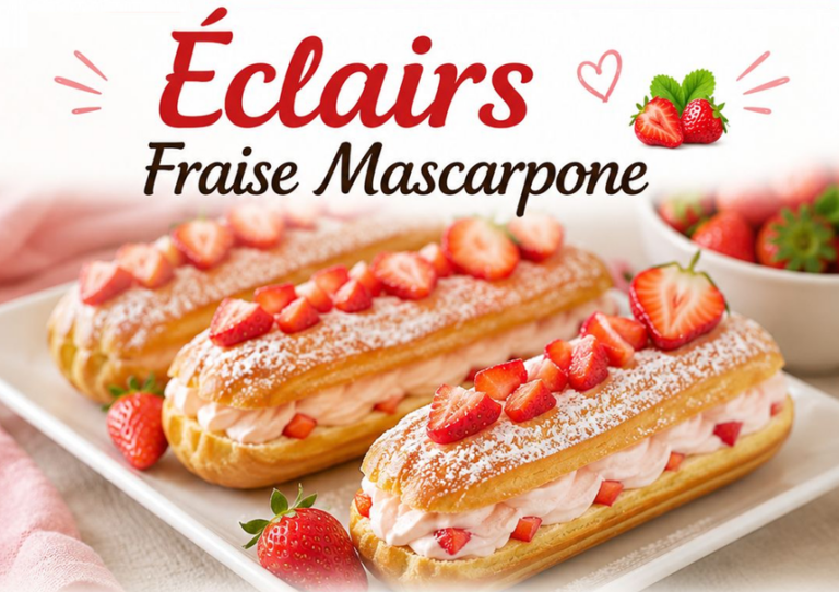 Éclairs fraise mascarpone : le dessert frais et gourmand qui fait sensation
