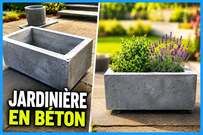 Fabriquer une jardinière en béton gratuite et 100 % récup’