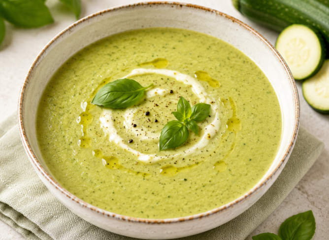 Soupe de courgettes au basilic : la recette légère parfaite pour l’été
