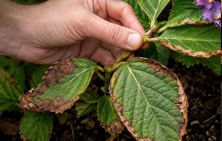 Feuilles d’hortensia brûlées : que faire pour sauver votre plante ?